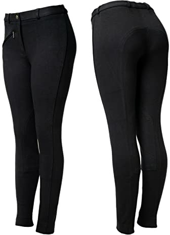 Astile Jodhpur - Pantalón de equitación para mujer, color negro