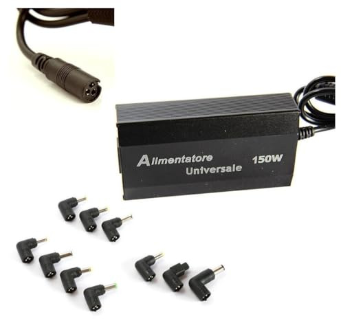 TrAdE Shop Traesio Alimentatore Universale 150W PC Laptop USB Ufficio CASA Notebook 10 ADATTATORI