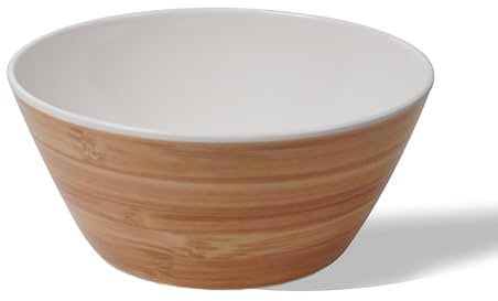 St Stehlen 100% Pure Melamine Maggie and Serving Bowl for Home-Kitchen-Dinning Serving Ware and Food Gift Items - 5.75 Inch (Wooden)