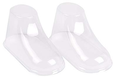 FSSTUD - 50 soportes de plástico transparente para pies de bebé, para zapatos y calcetines, 9 cm