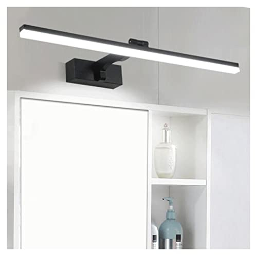 AUNEVN Bath Mirror Lamps Simple 41/51/61/71/81/100/120Cm Mirror Front Light Black Creative Energy-Saving Long Strip Dressing Table Makeup Mural Bathroom Led Lamp Wall Light/Warm Light/120Cm
