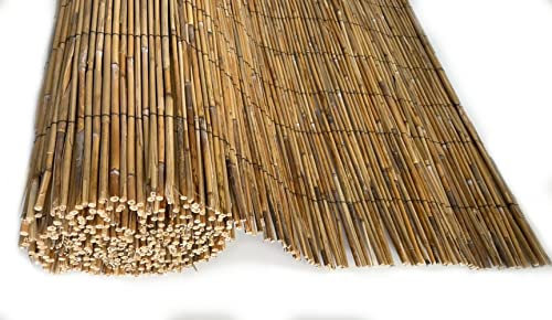 Mugar- Bambú Extra Natural en Rollos de 5 Metros - Vallas de Ocultación Naturales para Jardín- Varias Alturas (1,5 x 5 metros)