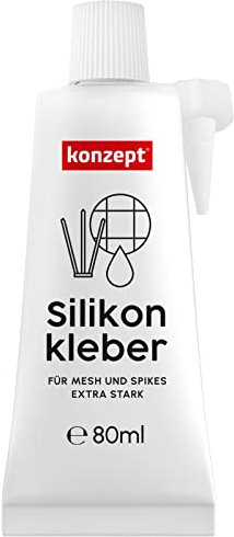 Konzept 11 -Extra Starker Montagekleber für Vogelabwehr Spikes 80ml, Silikonkleber Transparent, Sichere Montage Aussen, für Kunststoff, Metall, Beton, Holz