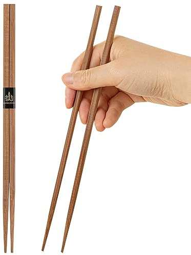 Restaurantware Bambuddha 9.5 Inch To Go Chopsticks 100 Durable Bamboo Chopsticks - With Paper Band Brown Bamboo Premium Chopsticks For All Kinds Of Foods Ideal For Cafes And Restaurants