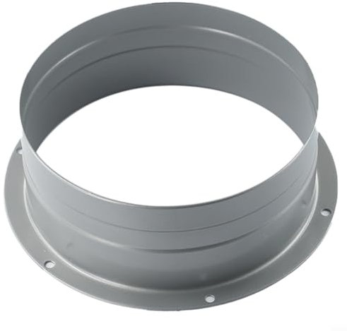 Emiif Wandplatte für Trocknerentlüftung, schwarz, gerader Kanalverbinder, Flansch, Wandverkleidung, Rohrmanschette für Heizung, Kühlung, Belüftungssystem (100 mm)