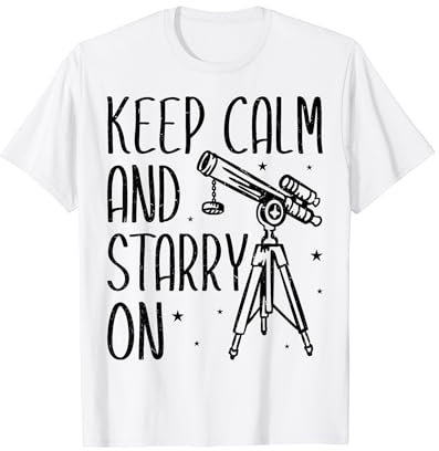 Teleskop Nachthimmel Uhr Sterne Astronomie Liebhaber T-Shirt