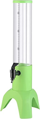 Dispensador De Bebidas, Dispensador De Cerveza, Dispensador De Torre De Bebidas Transparente De 1,5 L, Con Luces De Colores Y Tubo De Hielo Desmontable (Color : Green)