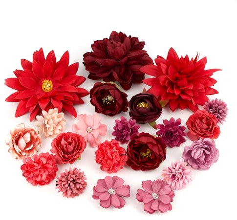 BOFUNX 21 Stücke Blumen Haarspange Blumen Haarclips Mädchen Haarklammern Kinder Damen Haarschmuck Party Hochzeit