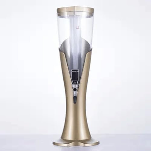 Dispensador de torre de cerveza Dispensador de bebidas con núcleo de hielo de 3 litros con tubo de hielo extraíble y luz LED Dispensador de barriles de cerveza de gran capacidad Dispensador de bebidas