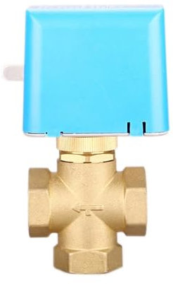 1/2 3/4 1 Zoll motorisierte elektrische Messing-Kugelventile 2-Draht AC220V Drei-Wege-Stopp-Absperrventil 1St (Size : 1, Color : 220VAC)