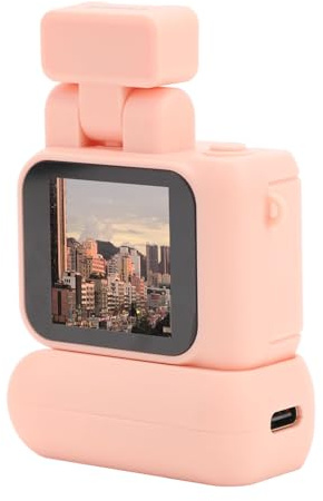 Sxhlseller Mini Thumb Camera 1080P, Fotocamere HD con Schermo da 1,44 Pollici e Custodia di Ricarica per Registrazione Video, Videocamera Tascabile Portatile per Sport di Guida All'aperto