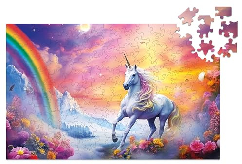 Milliwood Galaxies Series - Unicorn - Unglaubliches Puzzle für die ganze Familie - Großartige Unterhaltung für Menschen jeden Alters - Unregelmäßig geformt, 34x22,5cm, 150 Teile