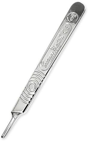 HDGSAFD Mango De Bisturí Plateado, De Acero De Titanio - Herramienta De Corte De Metal, Accesorios De Bisturí - Resistente y Graduado