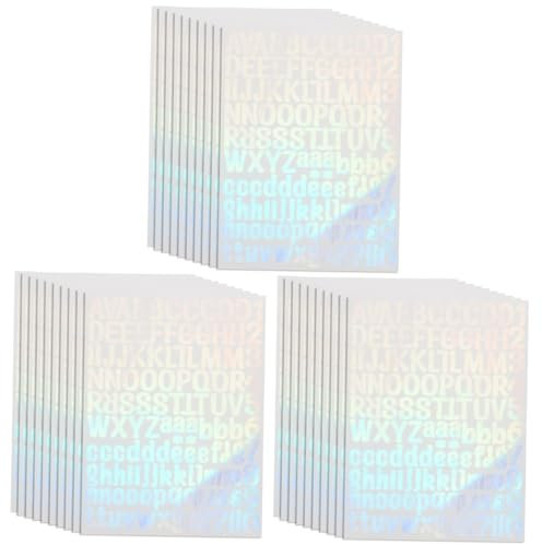 Uonlytech 3sets Aufkleber Buchstaben für Handwerk Alphabet Aufkleber Mailbox Zahlen Decals 10 Blätter * 3