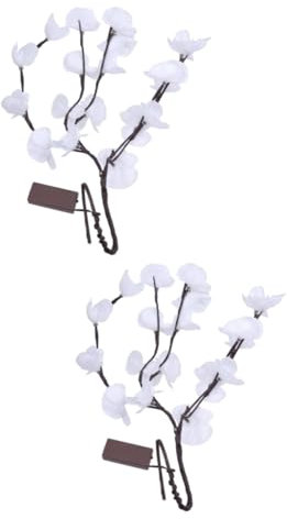 LABRIMP 2stücke Chic Orchideen Zweiglicht Für Dekorative Beleuchtung Warmweiß Für Home-party-dekoration Batterie Künstliche Blumenlampe Für Entspannende