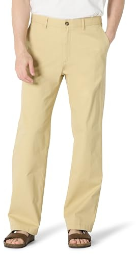 Amazon Essentials Pantalón Chino de Algodón de Corte Holgado Hombre, Bronceado, 30W / 30L