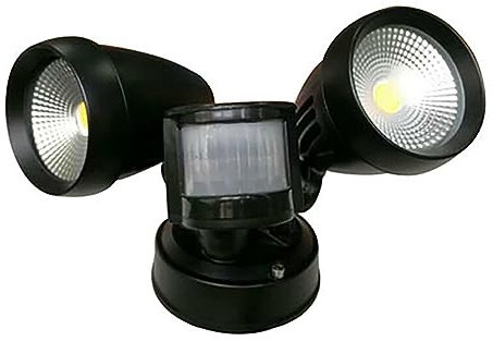 Projecteur LED extérieur, lampes de travail LED 24W LED Double Capteur De Sécurité PIR Projecteur 3000lm Extérieur IP65 Projecteur Réflecteurs Para Patio Applique Murale For Jardin pour garage, cour,