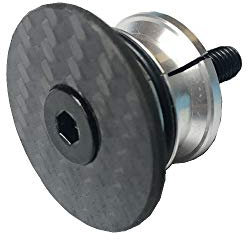LUOKEKE SteuersäTze Fahrrad-Headset-Expander-Stecker for 28,6 mm 1 1/8 Quot;Steer Ultralight Star Nut Dehnschraube Expander Plug Compression Ahead Kappe(A Set Black)