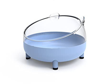 Uneeruiqy Hamster transparent badkar, hamster sandbadbehållare, avtagbar anti-stänk, stort utrymme badrum sandbo, husdjurstillbehör, transparent hamstersäng, sandbad låda