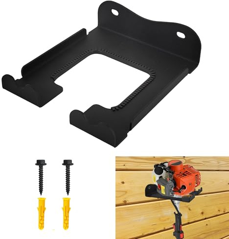 VANROUG Wandmontierte Garagenaufbewahrung, Garage, Organizer, Trimmerregal, Unkrautbekämpfer, Garten-Elektrowerkzeug für Rasentrimmer, Heckenschere, Gartengeräte (1, schwarz)