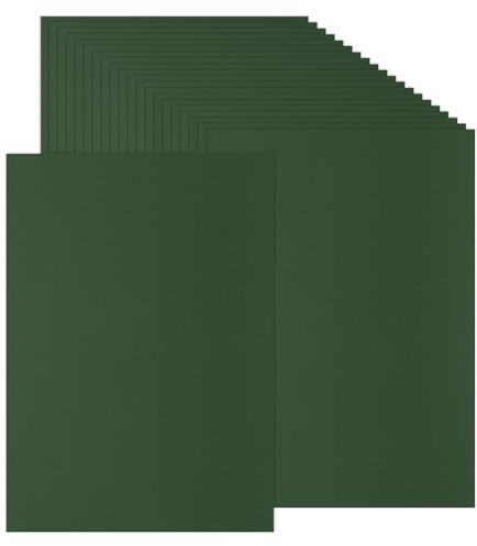 PATIKIL 50 ark färgat kartong, A4-format 230 Gsm tjockt kartongpapper tryckt färgat papper för gör-det-själv-hantverk scrapbooking korttillverkning, mörkgrön