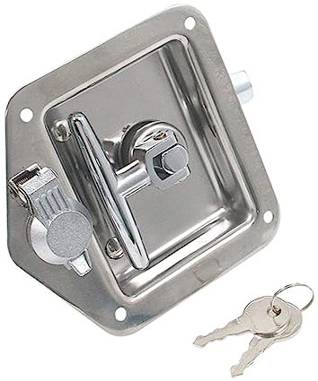 HEALEEP 1satz Handle Box Lock Aus Edelstahl Mit Zwei Schlüsseln Für Rv Anhänger Werkzeugkästen Und Lkw Installieren Robust Und Langlebig