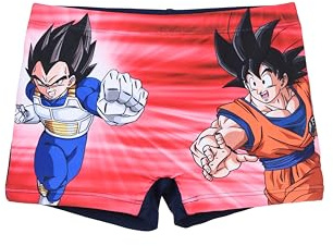 Dragon Ball Z Bañador para Niño, Shorts de Baño Bañador de Natación Infantil, Talla 8 Años | Rojo