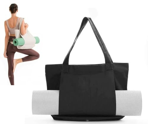 CMANLNYK Yoga Mat Bag - Large Capacity Sport Gym Bag Womens, Can Placement of Thick Yoga Pilates Mat, Essential Items for Womens Gym Set