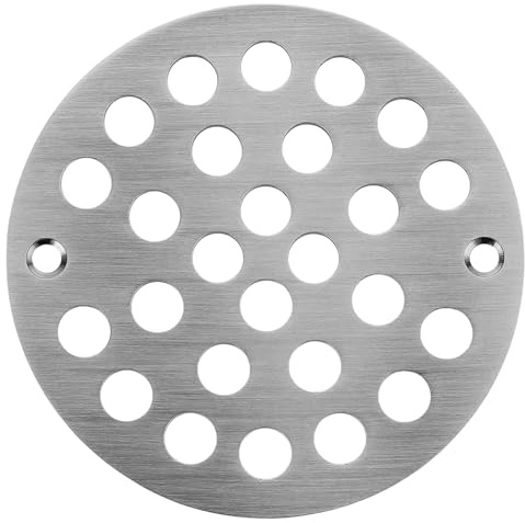 Shower Drain Cover Round, Shower Drain Cover, 4 Inch Round Screw-in Stainless Steel Covers Replacement Floor Drainer Grate for Bathroom Kitchen