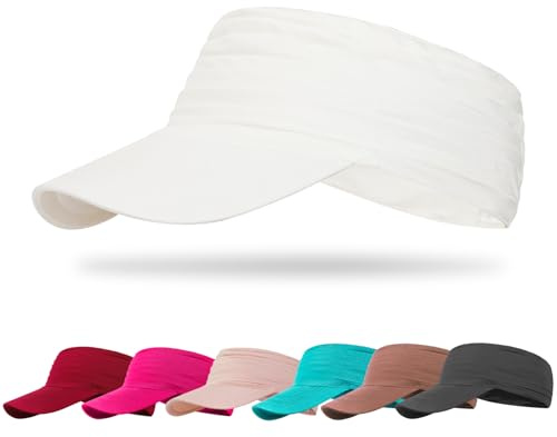 TAGVO Visor Gorras para Hombre Mujer, Sombrero de Sol de Protección UV Plegable Ligero Transpirable, Gorro de Running con Cinta para El Pelo, Sombrero con Visera de Secado Rápido para Senderismo