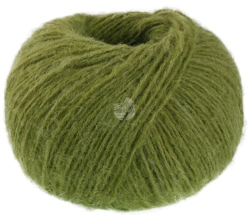 LANA GROSSA Nebbia | Zarte Netzgarnstruktur aus Merino, gefüllt mit Baby- Alpakafasern | Handstrickgarn aus 55% Schurwolle und 45% Alpaka | 25g Wolle zum Stricken & Häkeln | 115m GarnFB 10