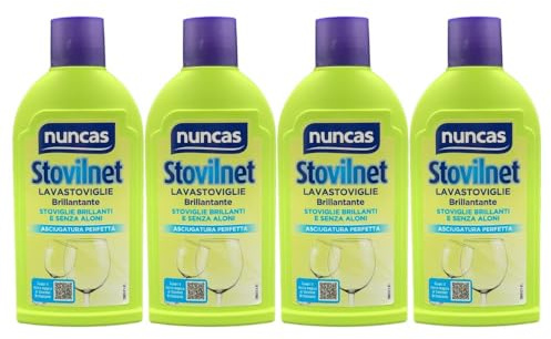 Brillantante Lavastoviglie, Stoviglie Brillanti e Senza Aloni, Asciugatura Perfetta, 250ml (4 Unità)