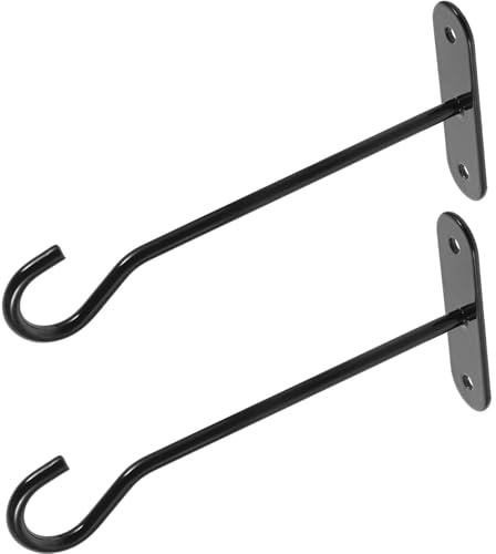 Veemoon Soportes Metálicos para Plantas Colgantes 6 Pulgadas Juego de 2 Ganchos Resistentes para Maceteros de Exterior E Interior Estantes Colgantes de Pared para Jardín y Balcón