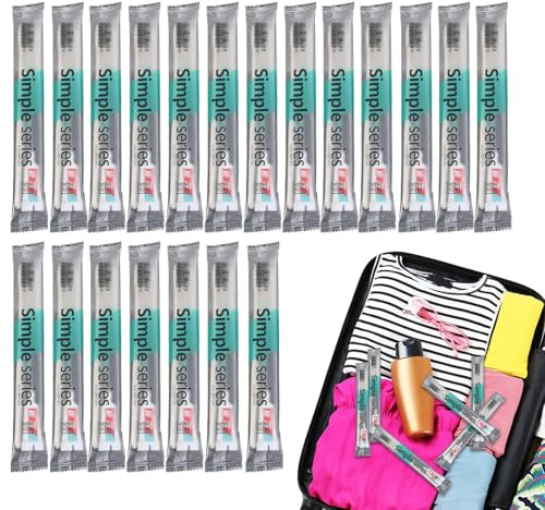 Reisezahnbürsten-Set – 20 Stück Zahnpflege-Set, tragbare Zahnbürste – ideal für Reisen, Hotel, Camping, Fitnessstudio, Schule und Urlaub – tragbare Hygiene