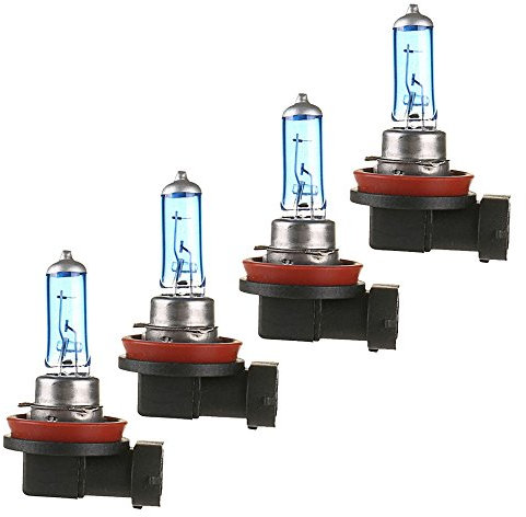 Mintice™ 4 X KFZ Auto H11 6000K Xenon Gas Halogen Scheinwerfer Weiß Licht Lampen Birnen 55W