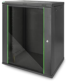 DIGITUS Armadio di rete - Rack 19 pollici - 16U - Montaggio a parete - Profondità 450mm - Carico 60kg - Serie Dynamic Basic - Nero