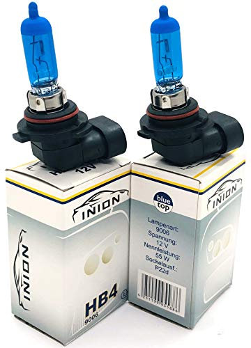 INION 2xStück HB4-51W - 9006 - P22d - 12V Xenon Optik Lights - Halogen Auto Lampen für Abblendlicht Fernlicht Zusatzscheinwerfer und Nebelscheinwerfer/chiavi