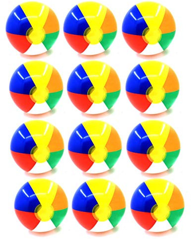 Xrten 12 Pezzi Palle da Spiaggia Gonfiabili,12 Pollici del Beach Ball del Pannello per Partito delle Piscine che Gioca