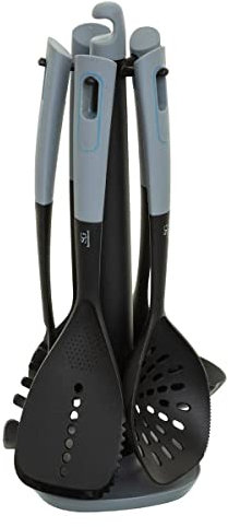 Secret de gourmet - Lot de 5 ustensiles en Nylon + Support