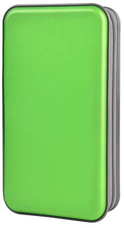 alavisxf xx CD Tasche, 96 CD/DVD Tasche Hartplastik CD Taschen Aufbewahrung Schutzhülle DVD Lagerung CD Tasche für Kinder Auto (Grün, 96 Kapazität)