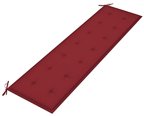 vidaXL Gartenbankauflage, Bankauflage Sitzkissen Outdoor, Polsterauflage Auflage für Gartenbank, Bankpolster Bankkissen, Weinrot 180x50x3cm Oxford-Gewebe