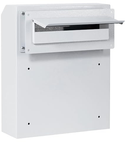 Toriexon Through the Door Drop Box, 16.5 x 12.5 x 6 Mail Slots with Adjustable Chute and Combination Lock, Suitable for Door Thickness 1.18' to 2.36' for Home Office