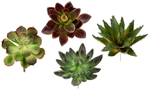 Flair Flower Dekorative Sukkulente künstliche Pflanzen Sukkulenten Aloe Agave Kaktus Kunstpflanze Kunstblume Topfpflanze Deko Gefälschte Kakteen Kaktusse, 16x11x11 cm, 021036GN, Grün