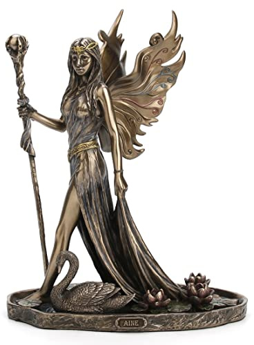 Veronese Design Statue Aine die keltische Fee Königin des Sommers, Kunstharz, Bronze-Finish, 22,9 cm