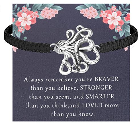 Octopus Armband Octopus Liebhaber Geschenk Ozean Geschenk Freundschaft Geschenk Always Remember inspiriertes verstellbares Armband für BFF