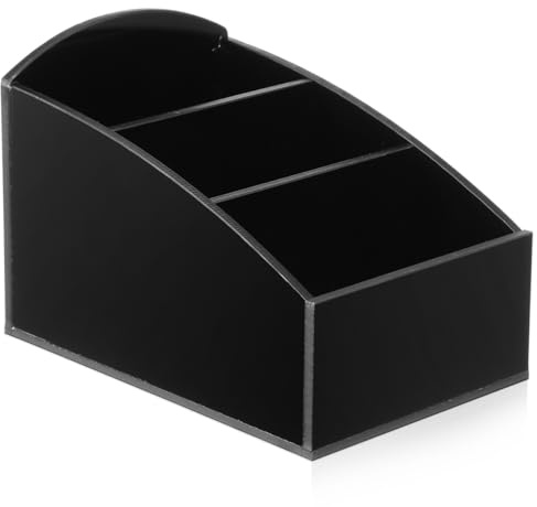 Tofficu BoîTe De Rangement pour Sachets De Thé Et Sucre, Organisateur De Bar À Café en Acrylique Noir, pour Maison, Bureau, Restaurant Et HôTel