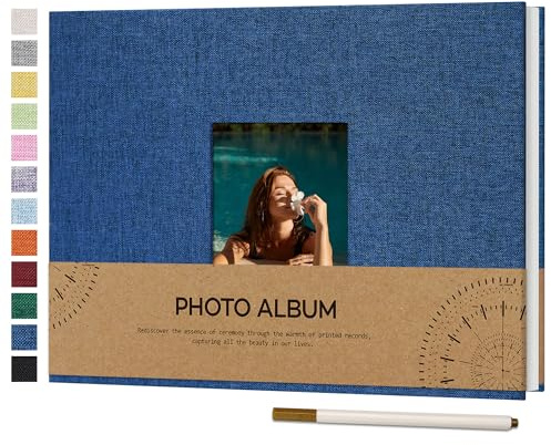Vienrose Self Adhesive Photo Album, 40 Pages, 21.5x30 cm, Navy Blue