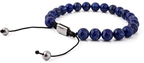 Akitsune Venatio pärlarmband | elastiskt armband armsmycken kvinnor män halvädelstenar 8 mm pärlor – silver tigeröga röd