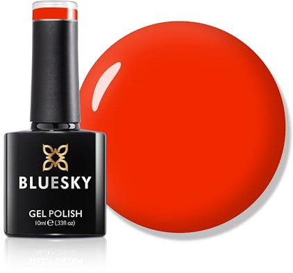 Bluesky Gel Nail Polish 10ml, LIMITED EDITION - Tiki Time, Neon Coral Nail Polish for 21 Day Manicure, Professional, Salon & Home Use, Requires Curing Under LED UV Nail Lamp