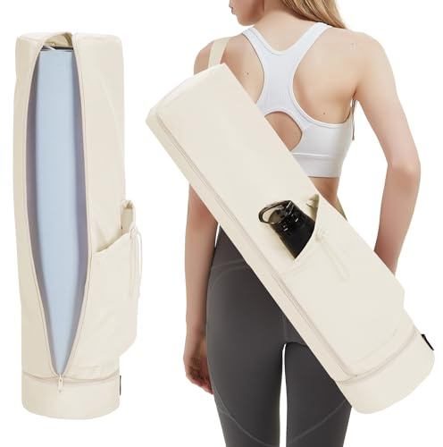sportsnew Yogatasche Damen mit Flaschenfach Verstellbarem Schultergurt